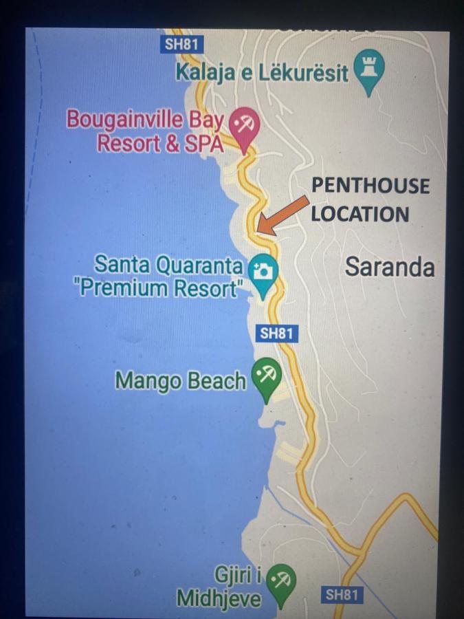 Appartamento Orange Sea View Penthouse Sarandë Esterno foto